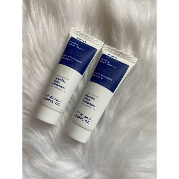Korres Foaming Cream Cleanser Travel Size‎ 20ml x2 - Picture 1 of 2